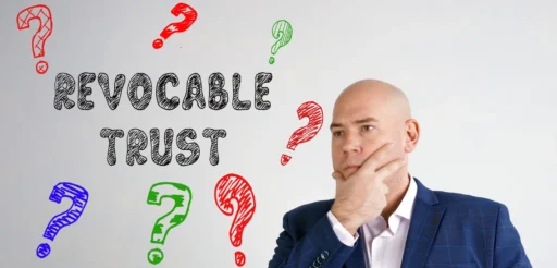 Man thinking about the disadvantages of revocable trusts while reviewing estate planning questions
